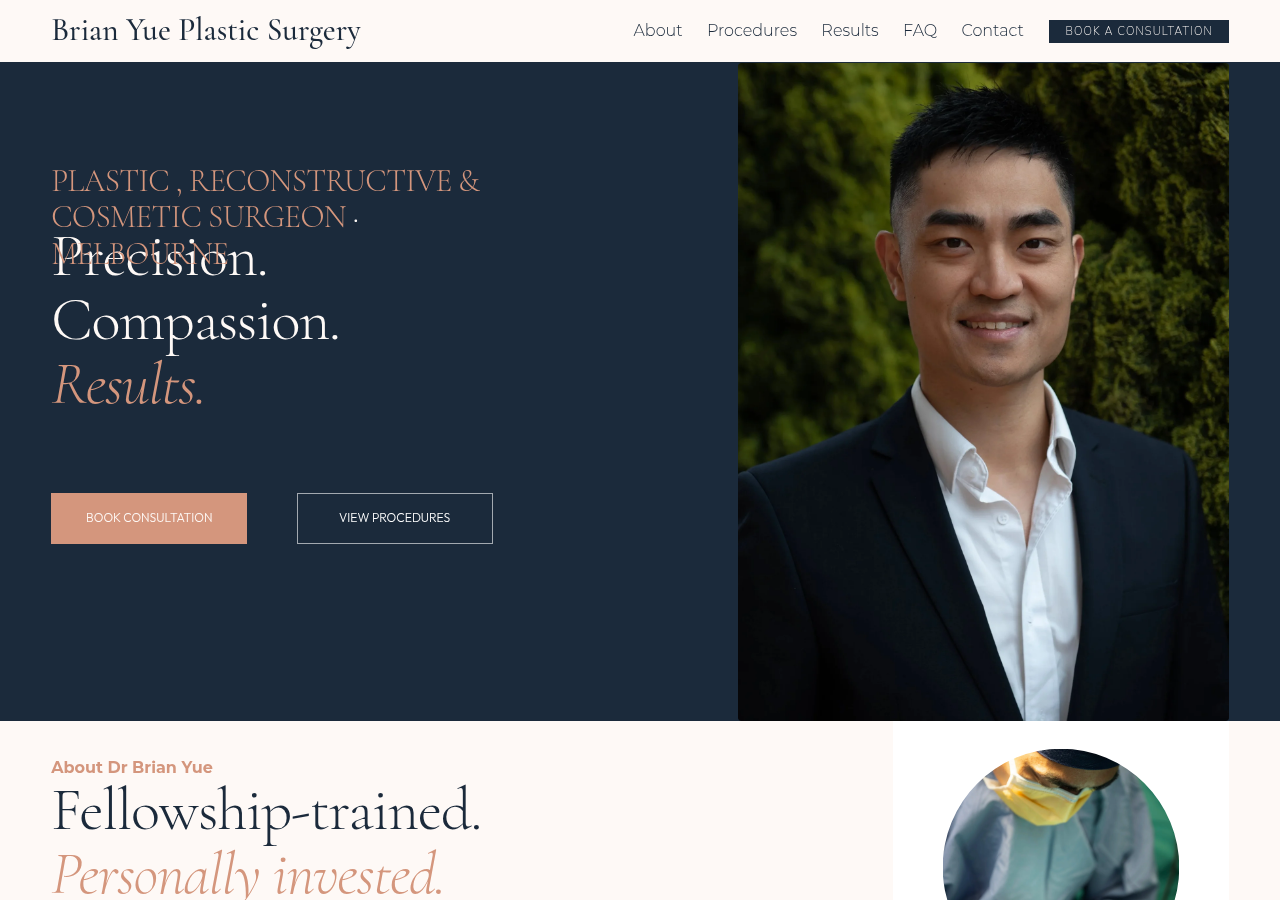 Brian Yue Plastic Surgery website preview