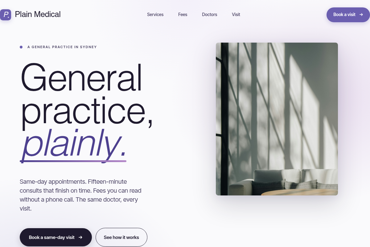 Plain Medical concept site preview